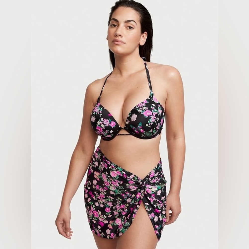 Victoria’s Secret Pink Floral Mini Pareo Sarong Swim Cover Up